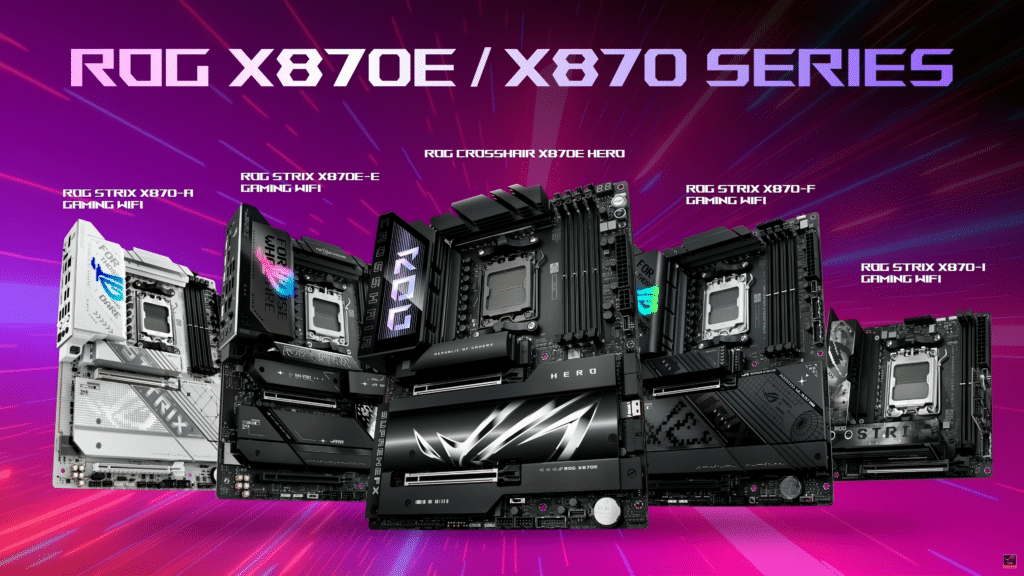 asus amd x870e x870 motherboards lineup 1