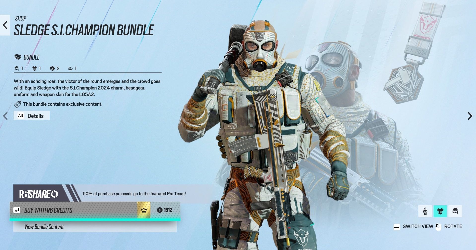 Rainbow Six Siege - Retour du pack Sledge Champion pour le Six Invitational 2025