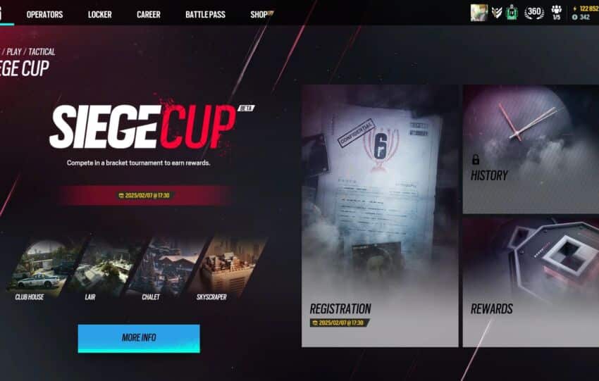 Rainbow Six Siege - Préparez votre équipe pour la Cup du 7 février !