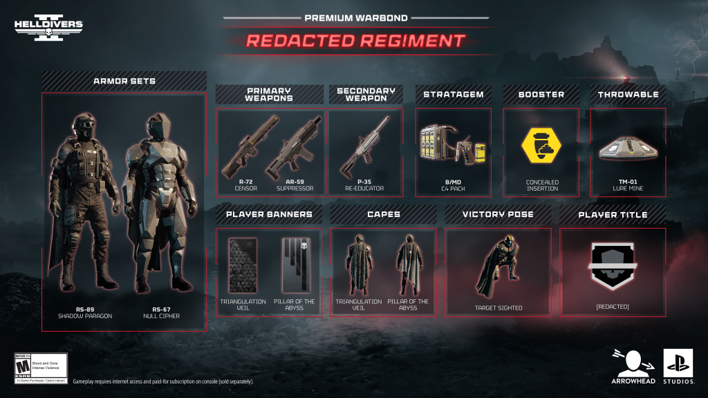 Helldivers 2 Redacted Regiment Warbond Details Revealed - Illustration 2