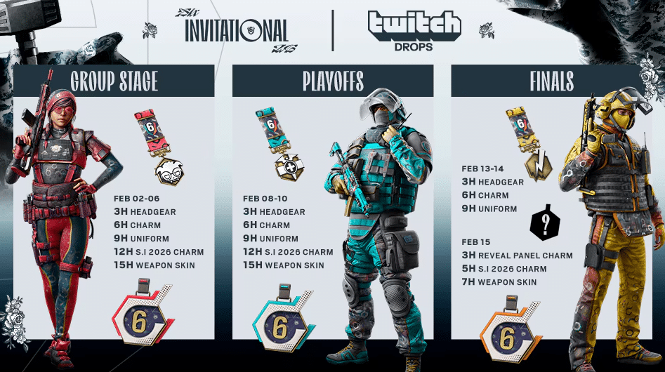 Six Invitational 2026 Twitch Drops