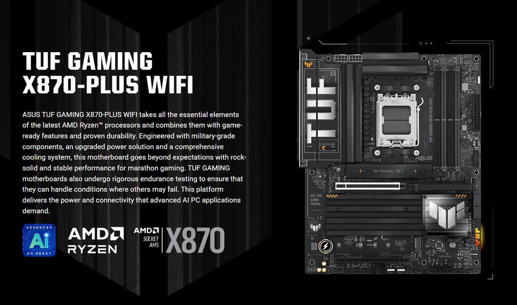 ASUS TUF X870 Ryzen 7