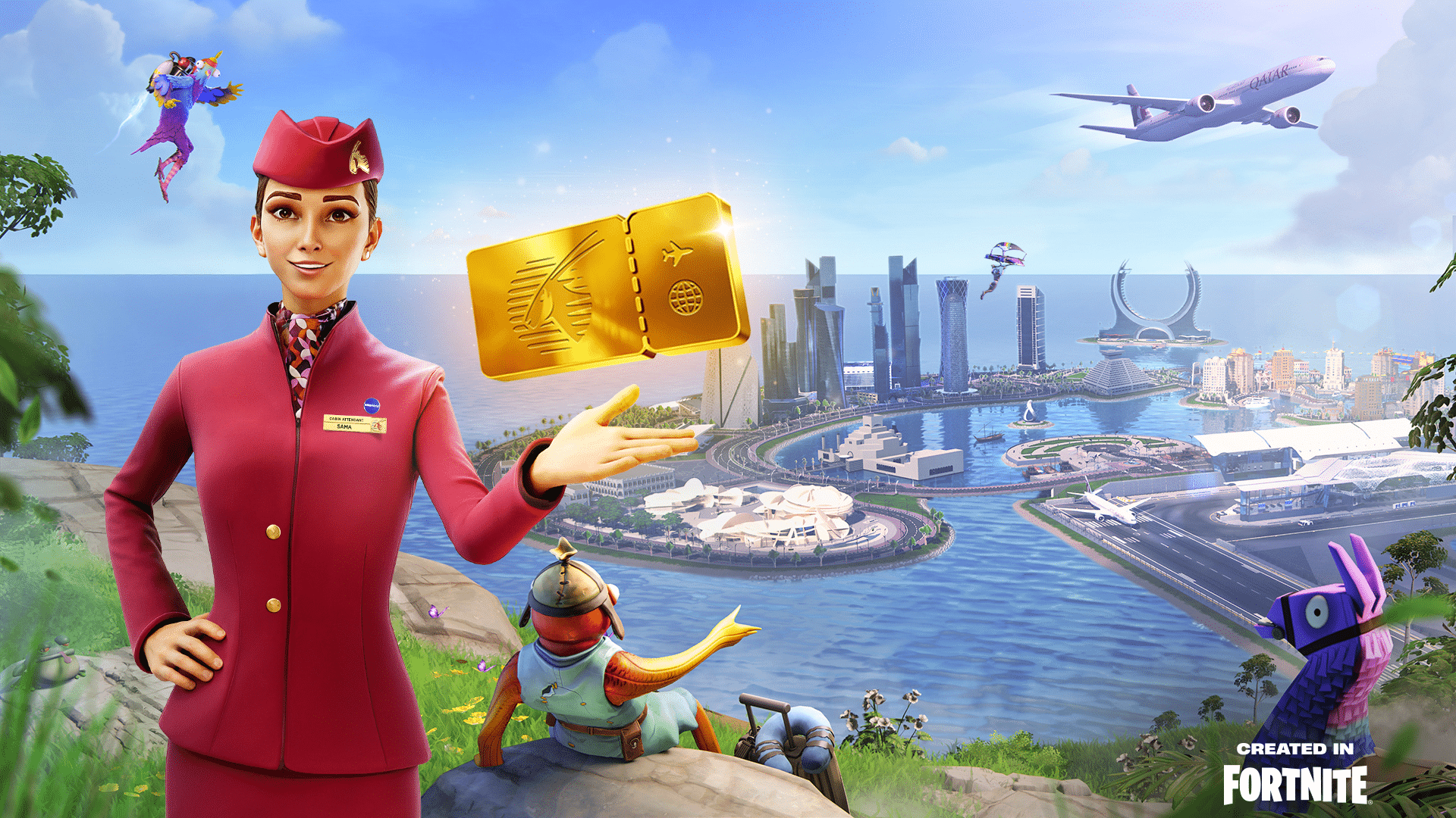 Fortnite Île QVerse Qatar Airways - Illustration 5