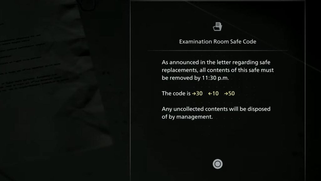 Resident Evil Requiem Coffre Examen - Illustration 2