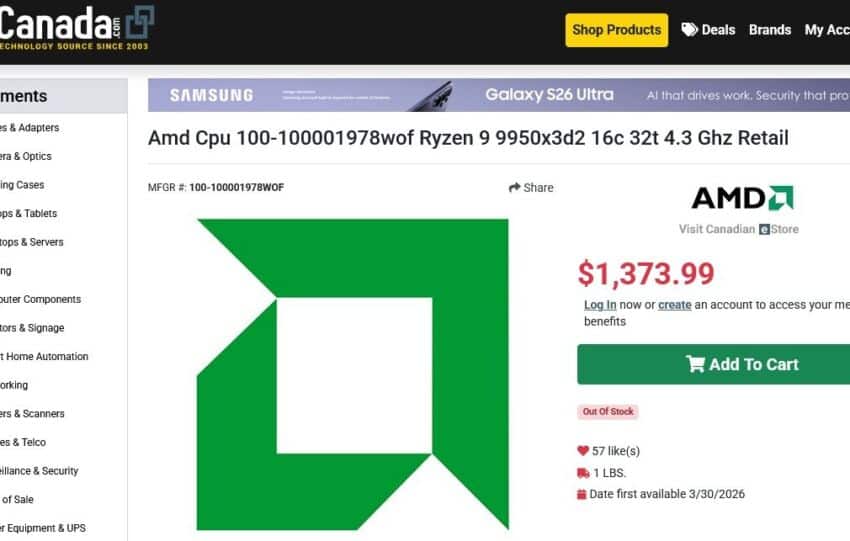 AMD Ryzen 9 9950X3D2 Prix
