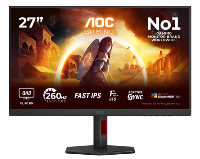 AOC GAMING Q27G4ZRAD/01 : un moniteur QHD à 260 Hz annoncé à 229 £