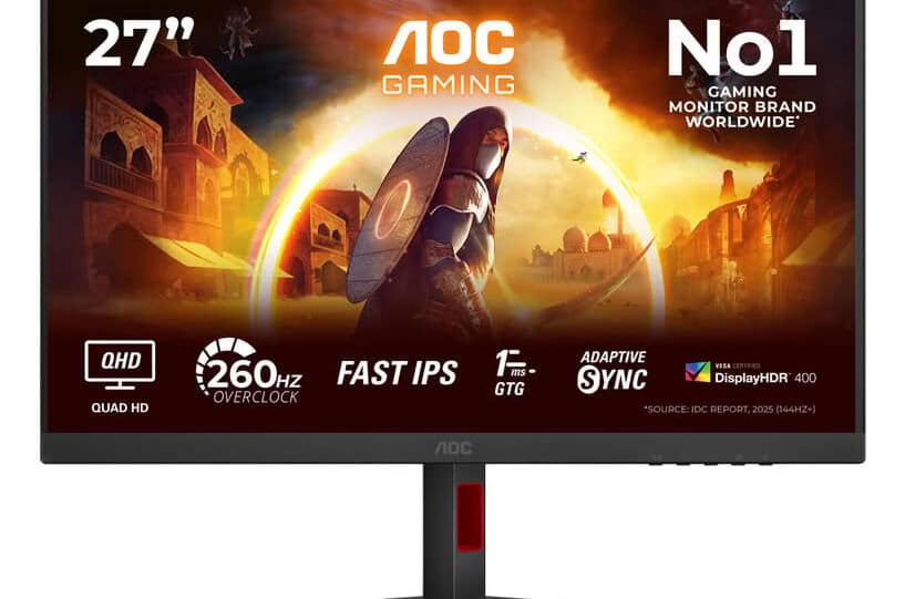 AOC GAMING Q27G4ZRAD/01 : un moniteur QHD à 260 Hz annoncé à 229 £