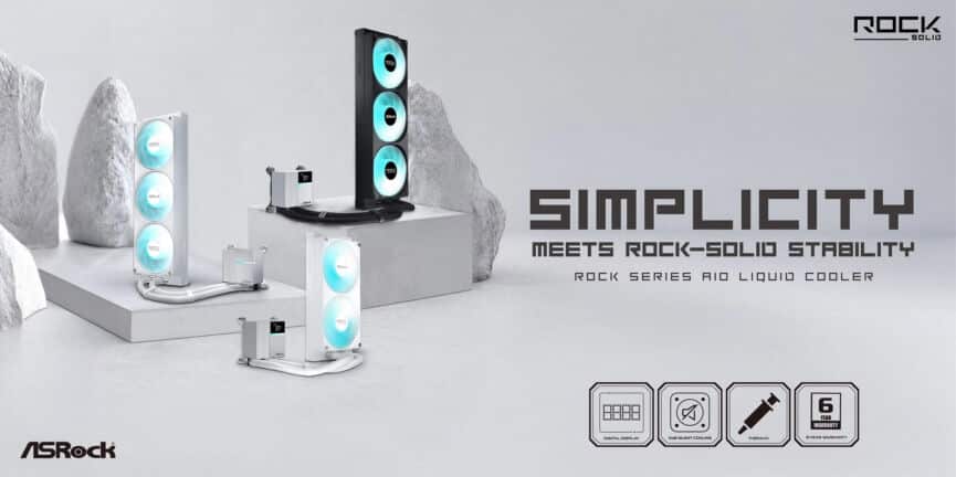 ASRock lance la gamme Rock Series : huit refroidisseurs AIO garantis 6 ans