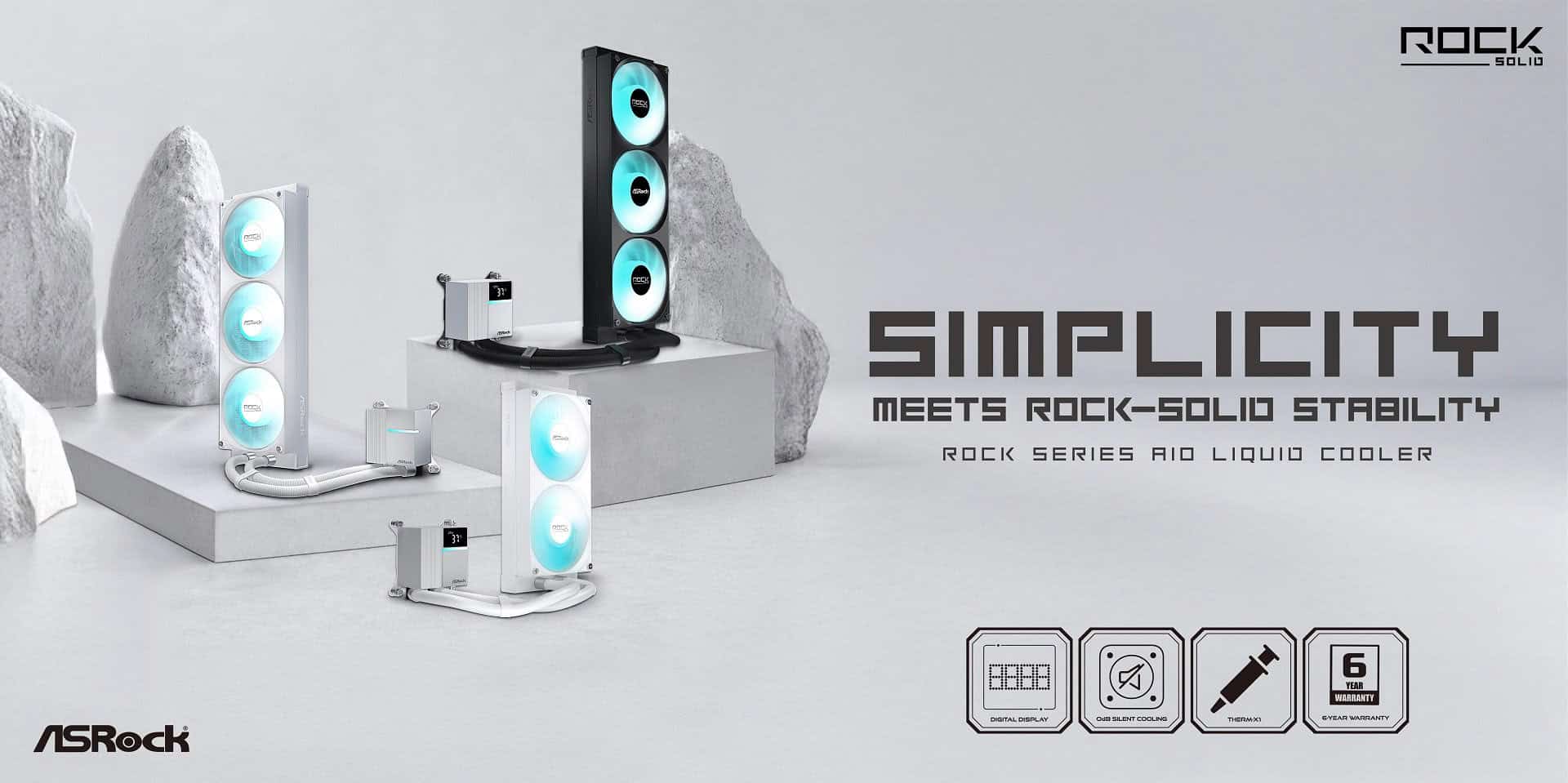 ASRock lance la gamme Rock Series : huit refroidisseurs AIO garantis 6 ans