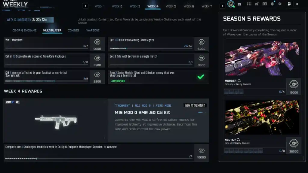 Black Ops 7 et Warzone : défis semaine 4 pour débloquer le M15 MOD 0 AMR