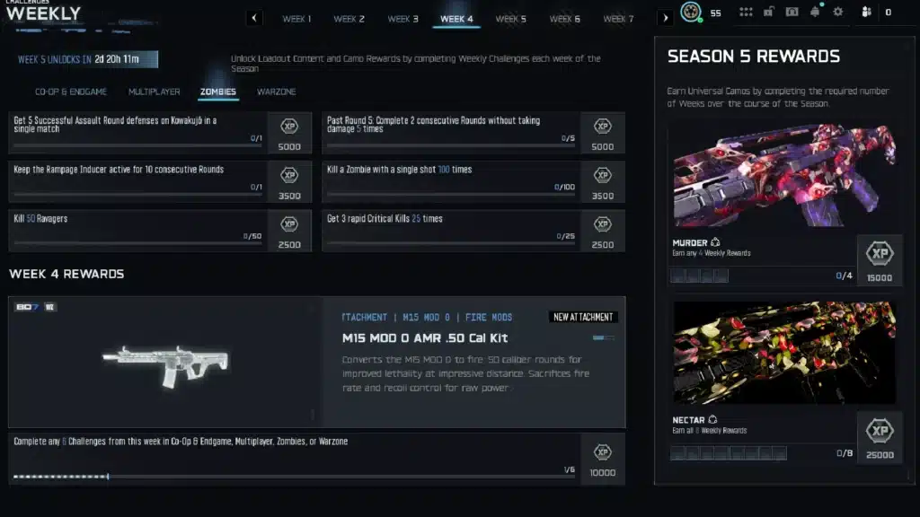 Black Ops 7 et Warzone : défis semaine 4 pour débloquer le M15 MOD 0 AMR
