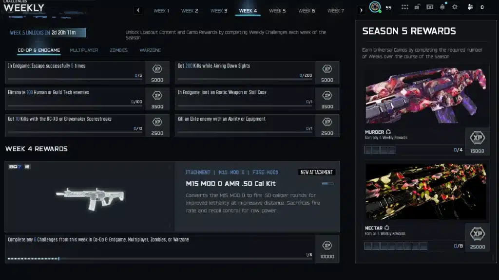 Black Ops 7 et Warzone : défis semaine 4 pour débloquer le M15 MOD 0 AMR