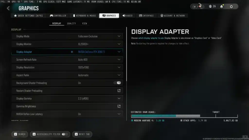 Call of Duty Modern Warfare 4 : les meilleurs réglages PC