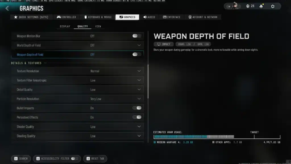 Call of Duty Modern Warfare 4 : les meilleurs réglages PC