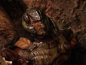 World of Tanks x DOOM : Doomguy et un char à double canon