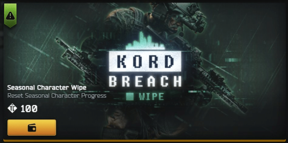 Escape from Tarkov : réinitialiser son personnage saisonnier passe par la caisse