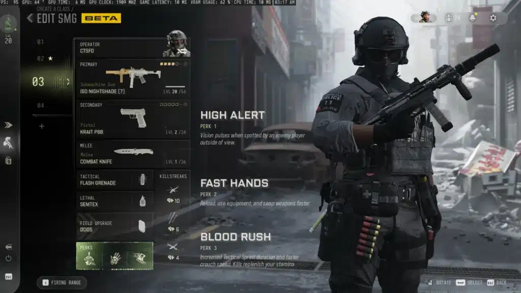 La meilleure configuration pour l'ISO Nightshade dans Modern Warfare 4