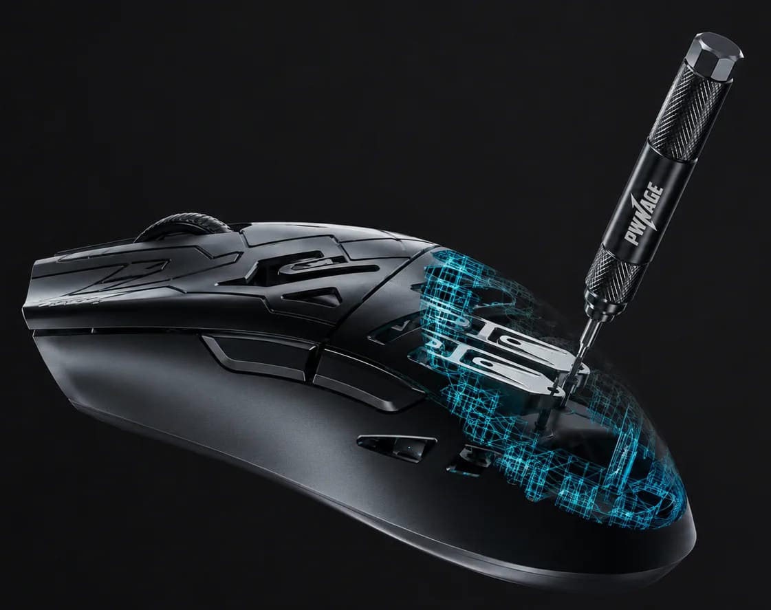 Pwnage Vanta : la souris gaming sans fil au clic mécaniquement réglable