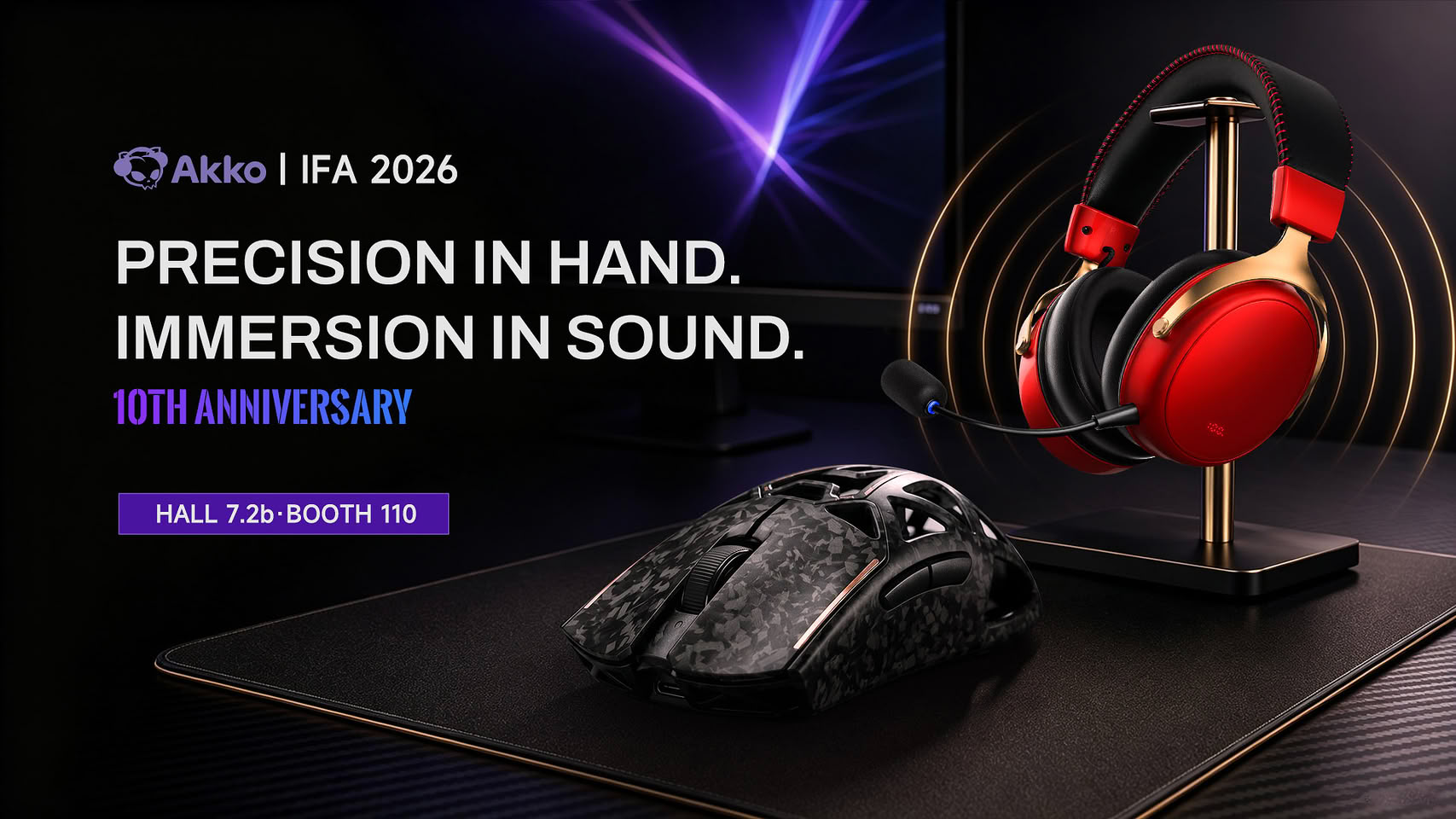 AKKO débarque à l'IFA 2026 avec souris carbone et casque FPS