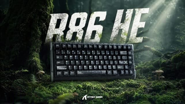 Attack Shark R86 HE : clavier gaming 75% en fibre de carbone