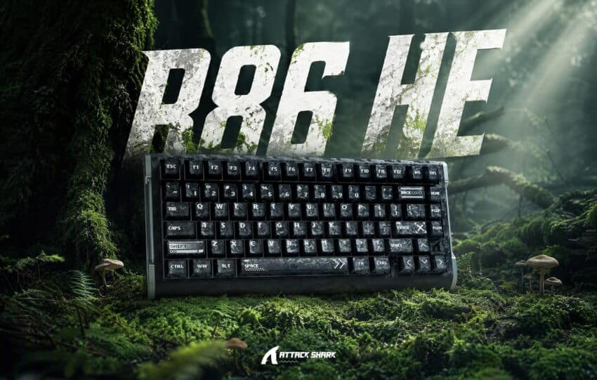 Attack Shark R86 HE : clavier gaming 75% en fibre de carbone