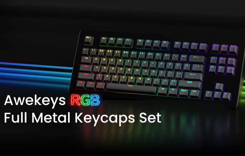 Awekeys dévoile des keycaps métal RGB pour claviers mécaniques