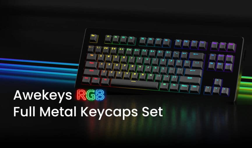 Awekeys dévoile des keycaps métal RGB pour claviers mécaniques