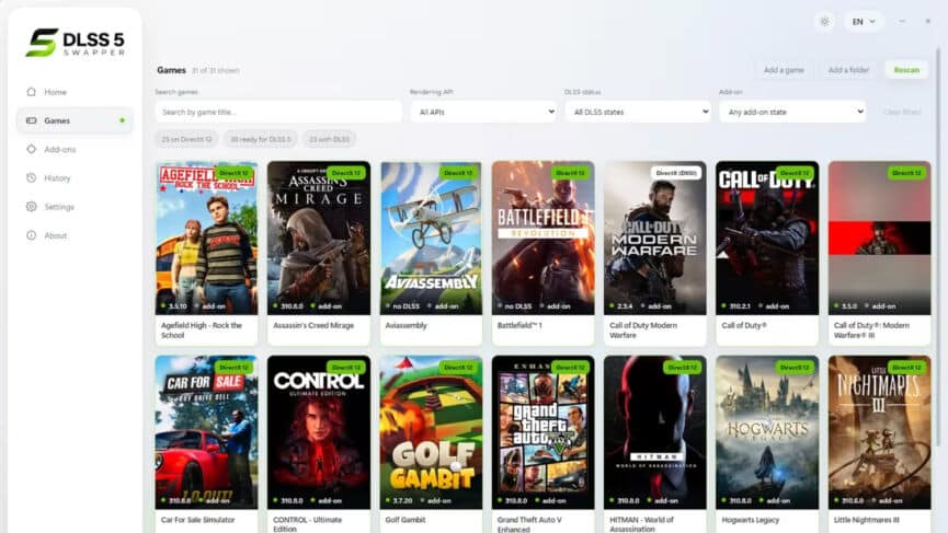DLSS 5 Swapper active le Neural Rendering sur des jeux non supportés