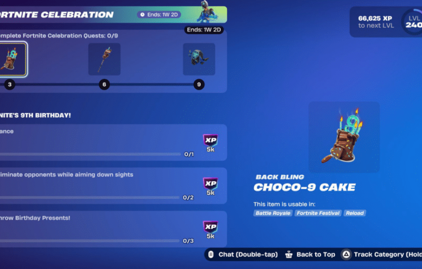 Fortnite fête ses 9 ans : toutes les récompenses gratuites de l'événement