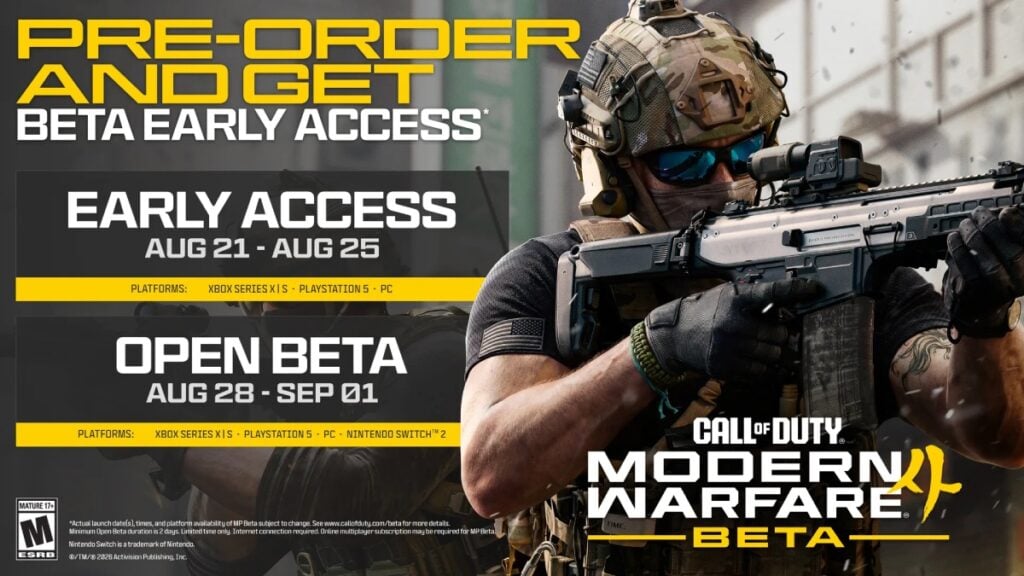 Modern Warfare 4 : dates et contenu de l'Open Beta d'août 2026