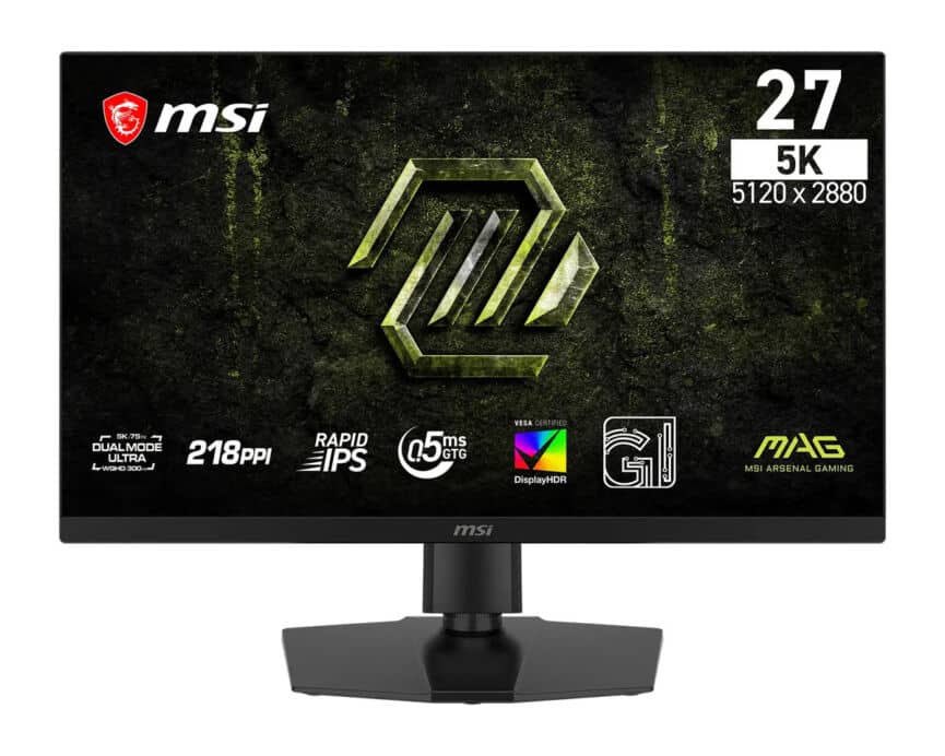 MSI MAG 271KPD7 : le moniteur 5K qui bascule en 300 Hz débarque au Japon