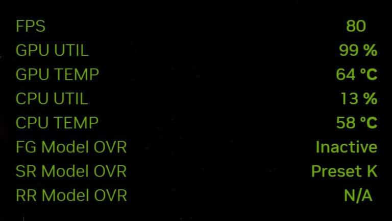 NVIDIA App 11.0.9 : l'overlay Statistics affiche enfin la température CPU