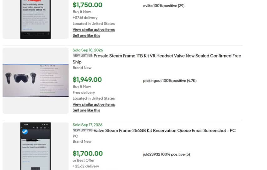 Steam Frame : des revendeurs la vendent 2 000 dollars sur eBay