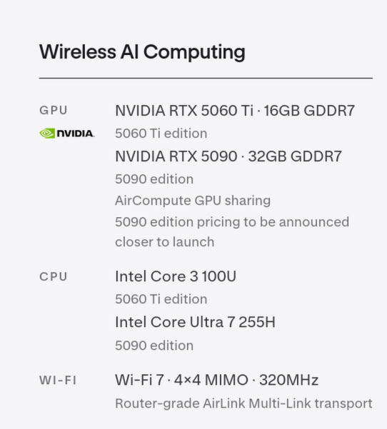 Wici One : l'eGPU sans fil qui promet du RTX 5090 en Wi-Fi 7