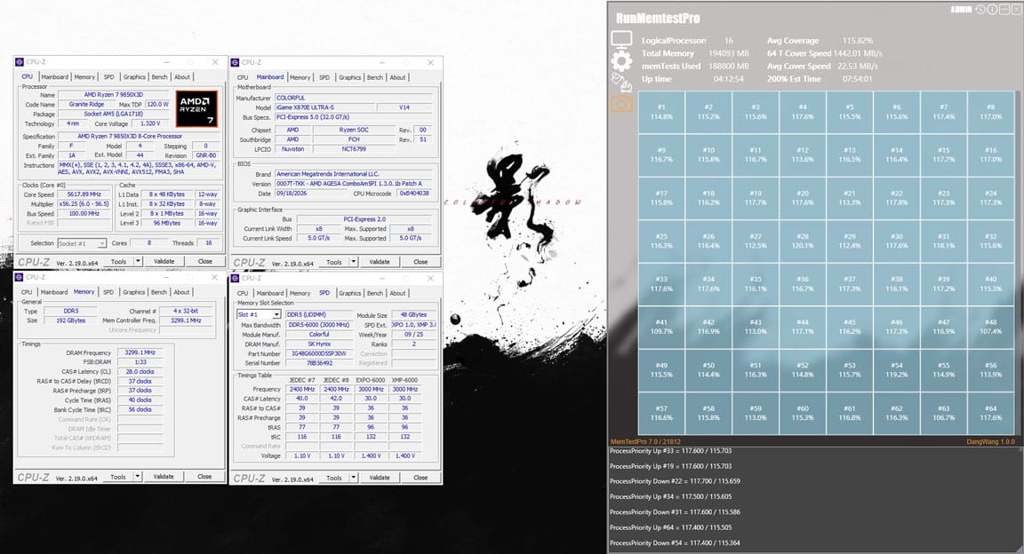 Colorful pousse la DDR5 à 192 Go sur son X870E Ultra-S V14