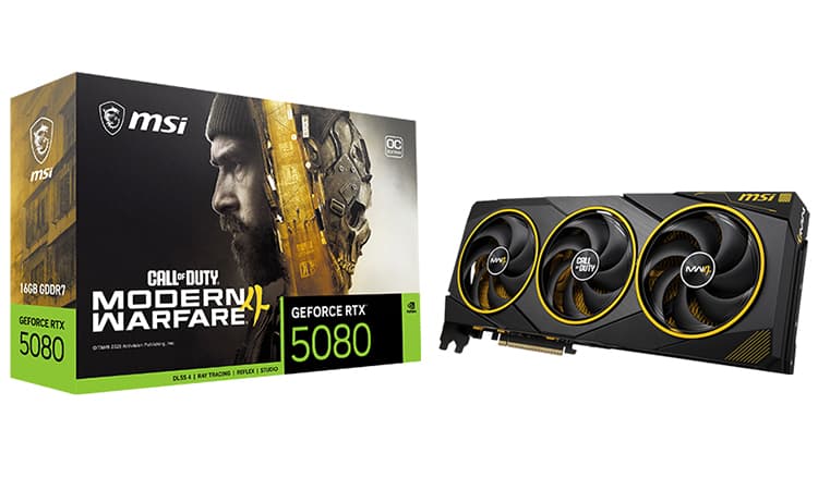 MSI RTX 5080 Gaming Trio édition Call of Duty Modern Warfare 4