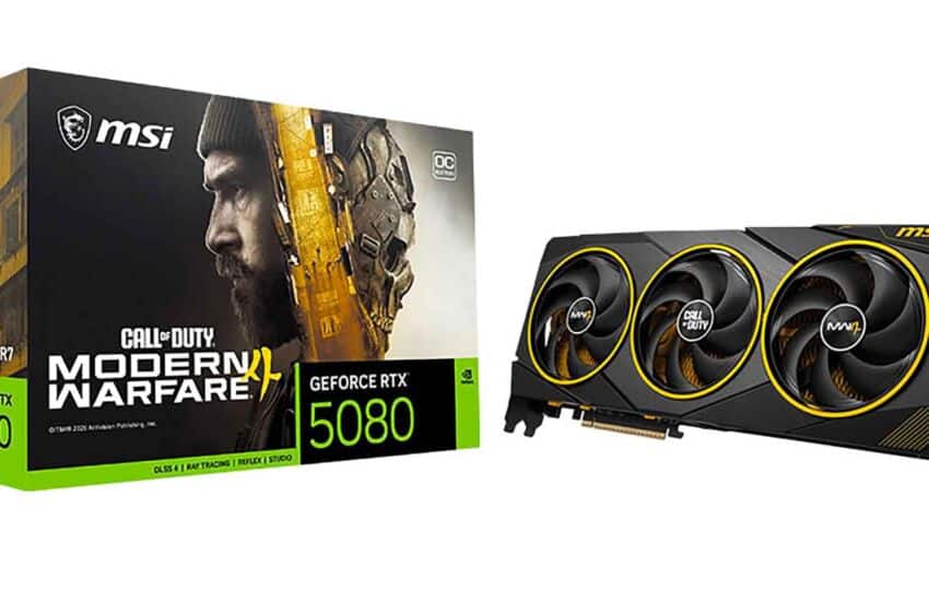 MSI RTX 5080 Gaming Trio édition Call of Duty Modern Warfare 4