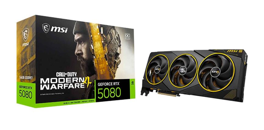 MSI RTX 5080 Gaming Trio édition Call of Duty Modern Warfare 4