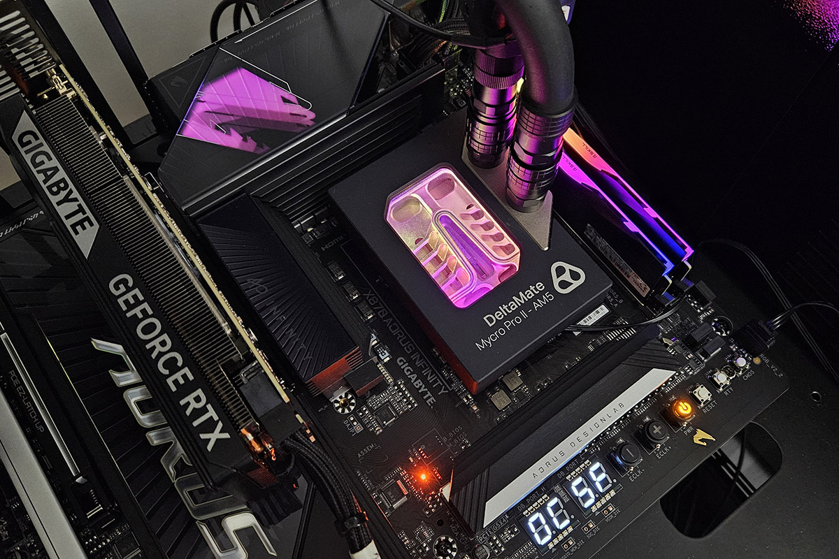 Test X870 AORUS INFINITY : plaque froide et DDR5 à 11 400 MT/s