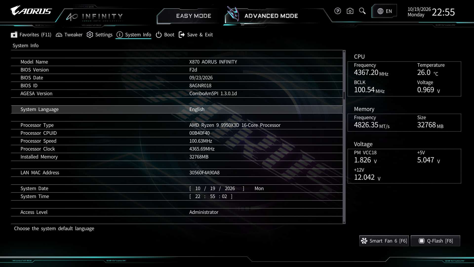 Test X870 AORUS INFINITY : plaque froide et DDR5 à 11 400 MT/s