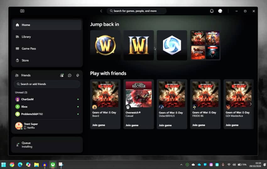 Xbox PC : Microsoft teste Garrison, une application bien plus rapide