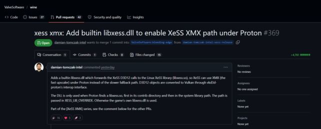 XeSS sur Linux : Intel planche sur l'accélération XMX via Proton