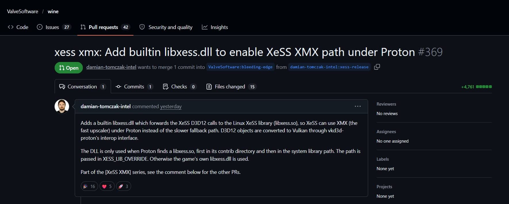 XeSS sur Linux : Intel planche sur l'accélération XMX via Proton